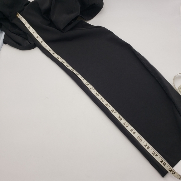 PHILIPPE Adec Paris Women US 6 black trousers pants front zip pockets Poly blend - Picture 9 of 11